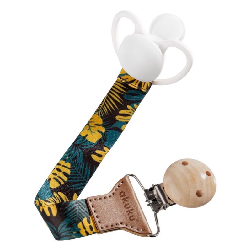 Лента для пустышки Листочки Akuku A0583 универсальная