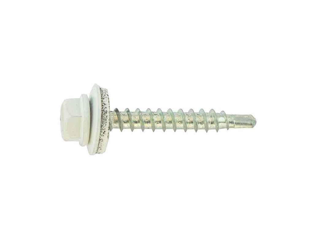 Саморіз даховий FASTENERS HOUSE 4,8х35 50 шт. зі свердлом Економ КД SDS Білий (9003)