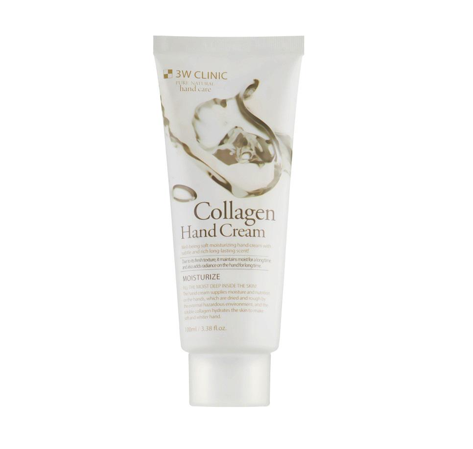 Крем для рук з колагеном зволожуючий 3W Clinic Collagen Hand Cream 100 мл (8809317284309)