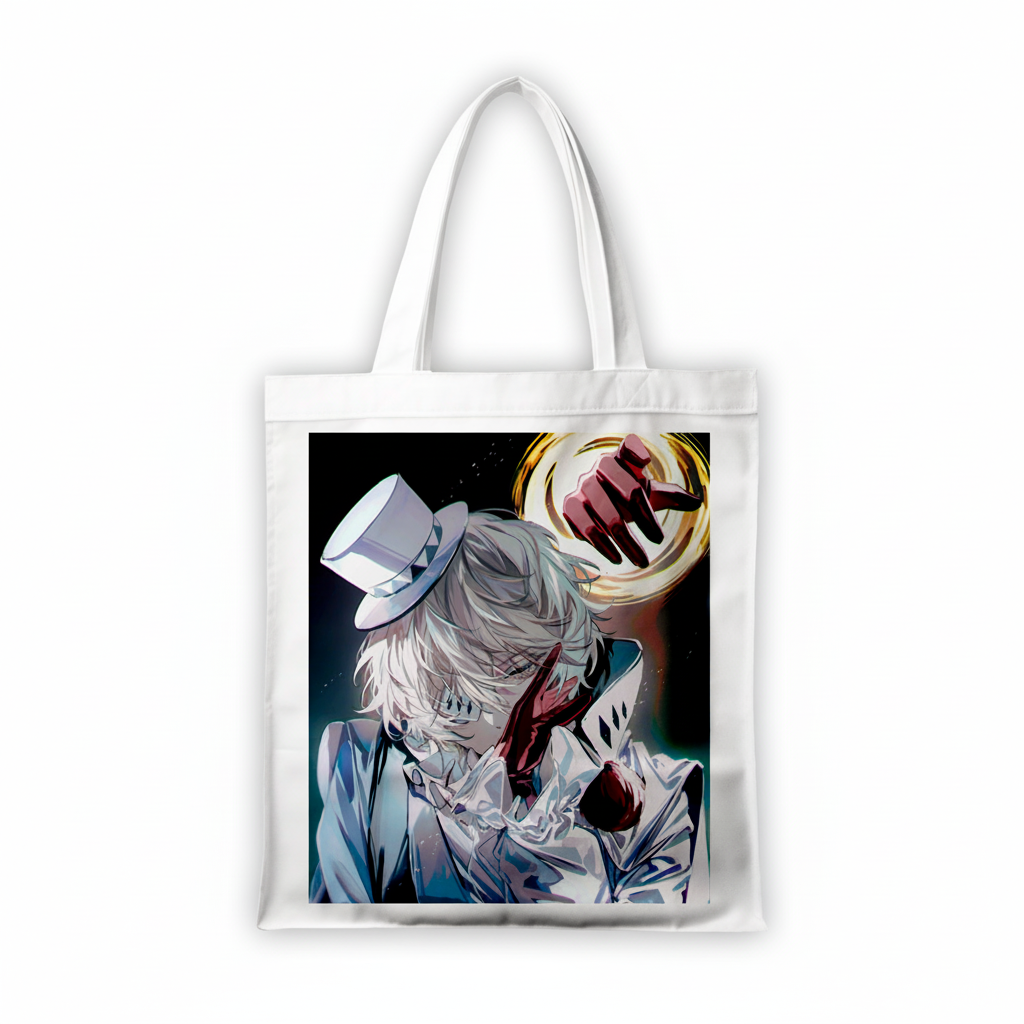 Сумка-шопер Bungou Stray Dogs Николай Гоголь из льна Белый (6769)