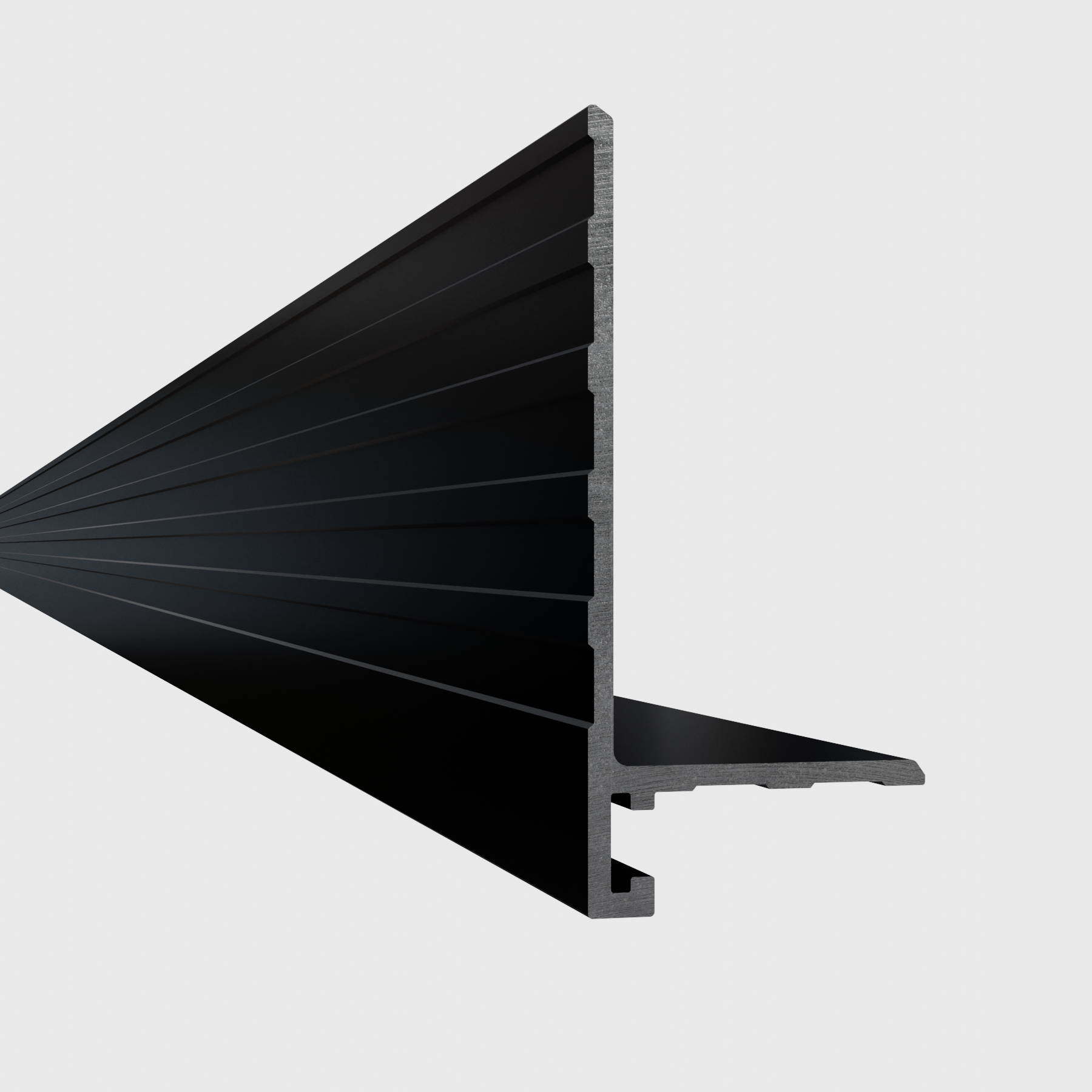 Микроплинтус алюминиевый Thinline SVM-317B 32x2600 мм Черный (25470498) - фото 7