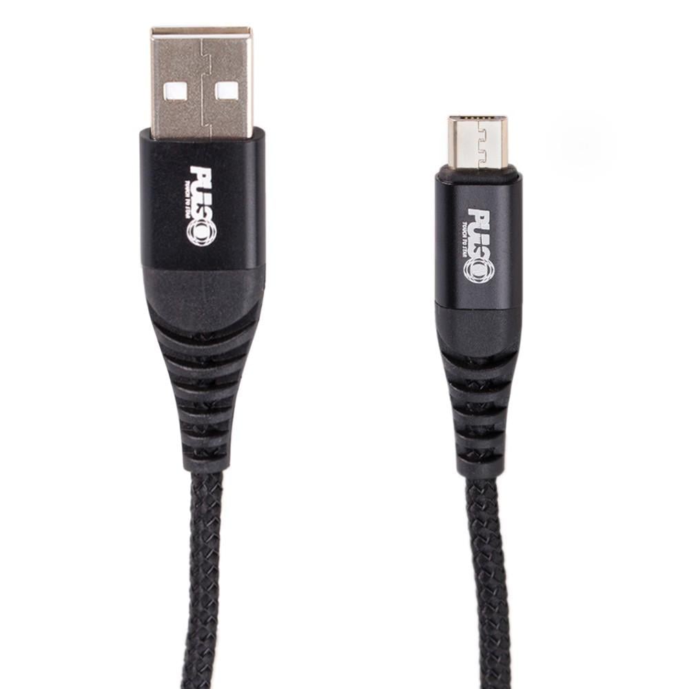 Кабель PULSO USB - Micro USB 3 А 1 м Black (CC-4201M BK)