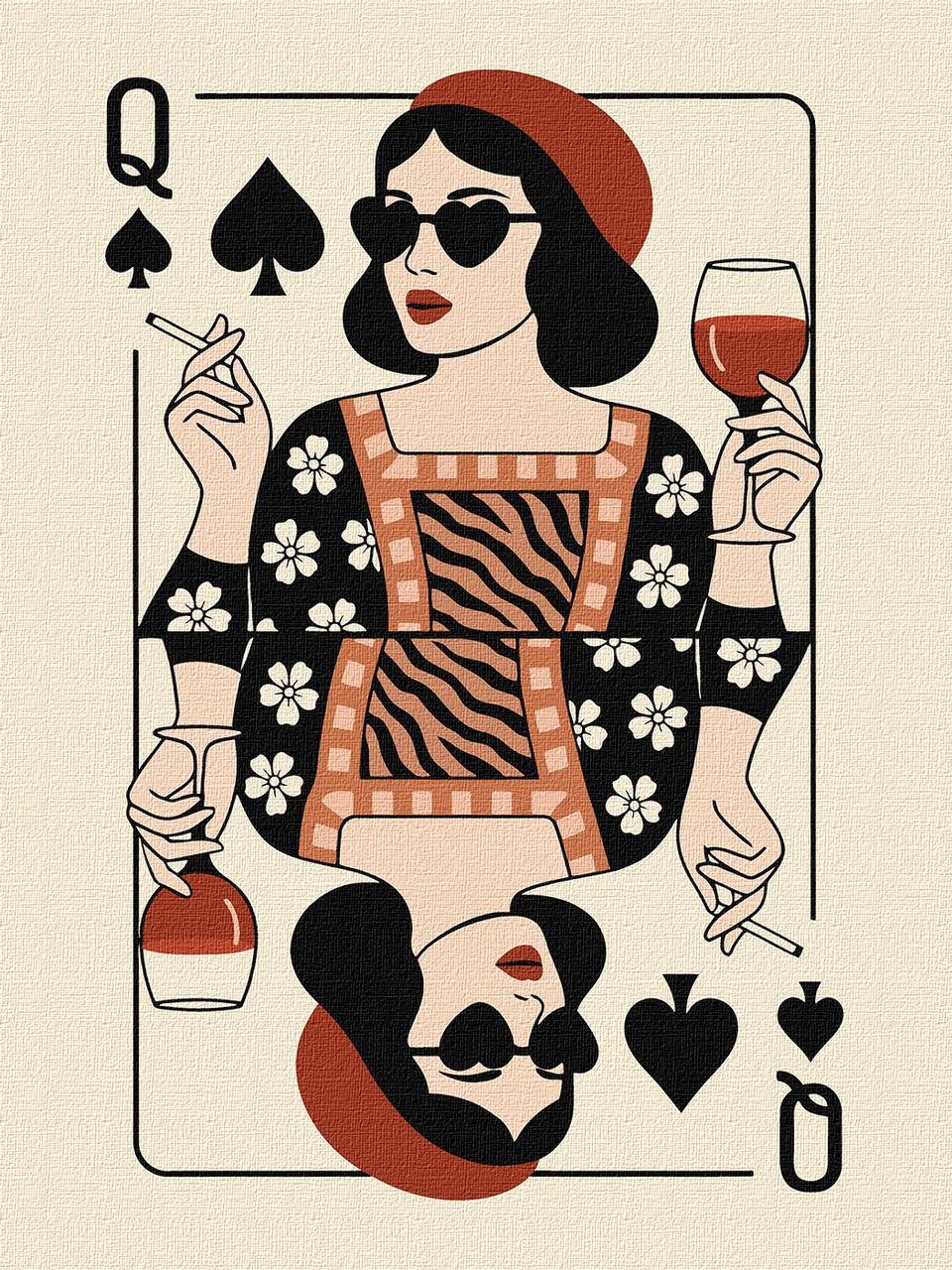 Картина за номерами Ideyka Карта королеви 30х40 см (2867221956)