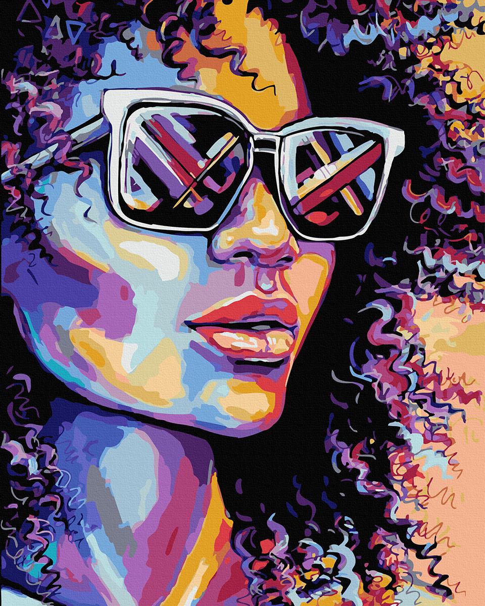 Картина по номерам PICua Модная девушка в очках 40х50 (GX44043)