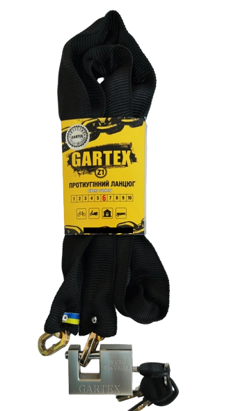 Цепь противоугонная Gartex S1-800-003 3 ключа 6 мм (1703360523)
