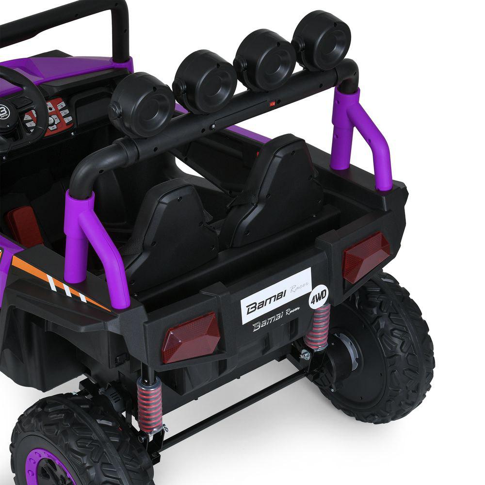 Детский электромобиль джип Bambi Racer M 6058EBLR-9 24V с 4 двигателями по 90 Вт и кожаным сиденьем Фиолетовый (27209717) - фото 3 Детский электромобиль джип Bambi Racer M 6058EBLR-9 24V с 4 двигателями по 90 Вт и кожаным сиденьем Фиолетовый (27209717) - фото 3