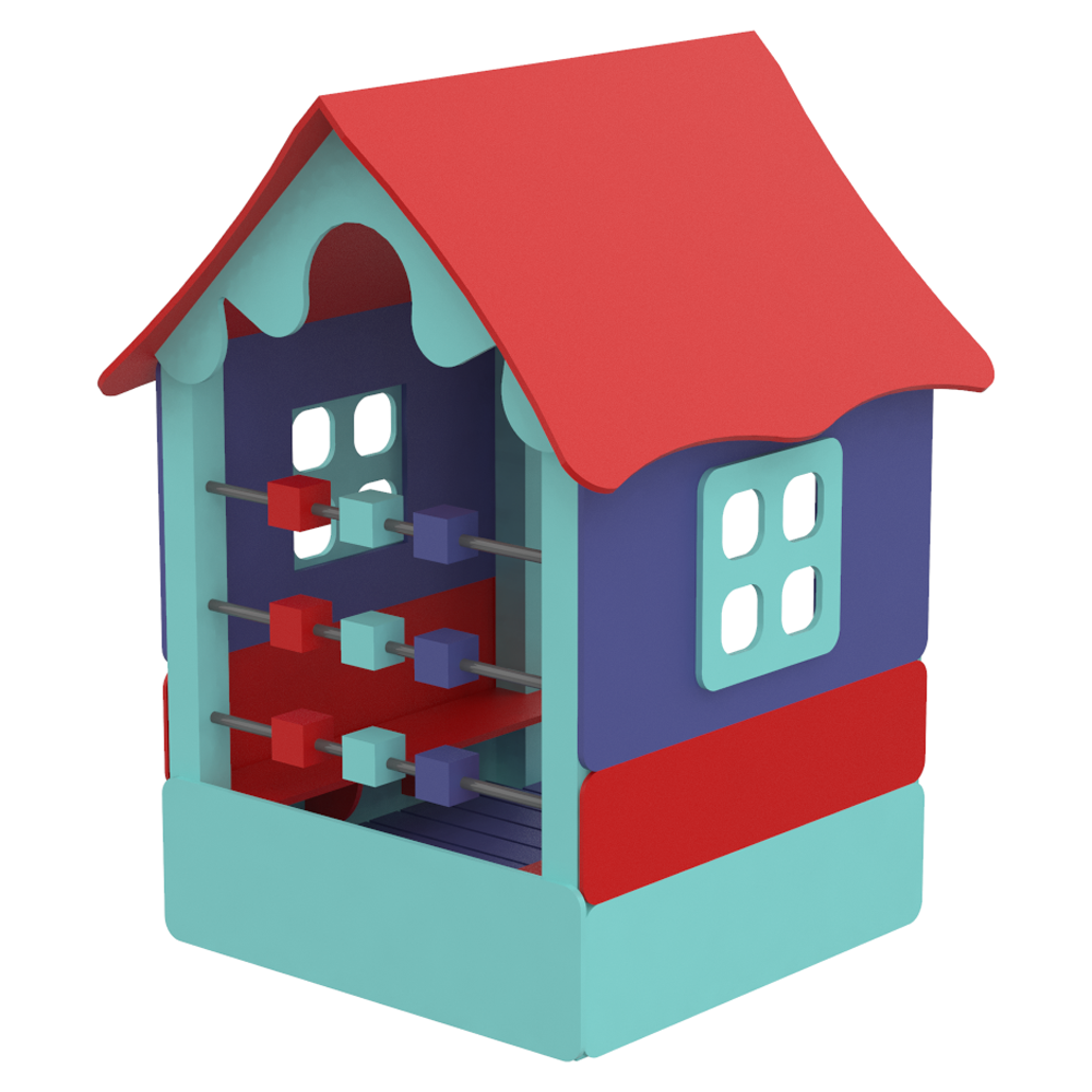 Будиночок ігровий для дитячого майданчика Kidigo Будиночок 150х150х204 см Різнокольоровий (1127670962)