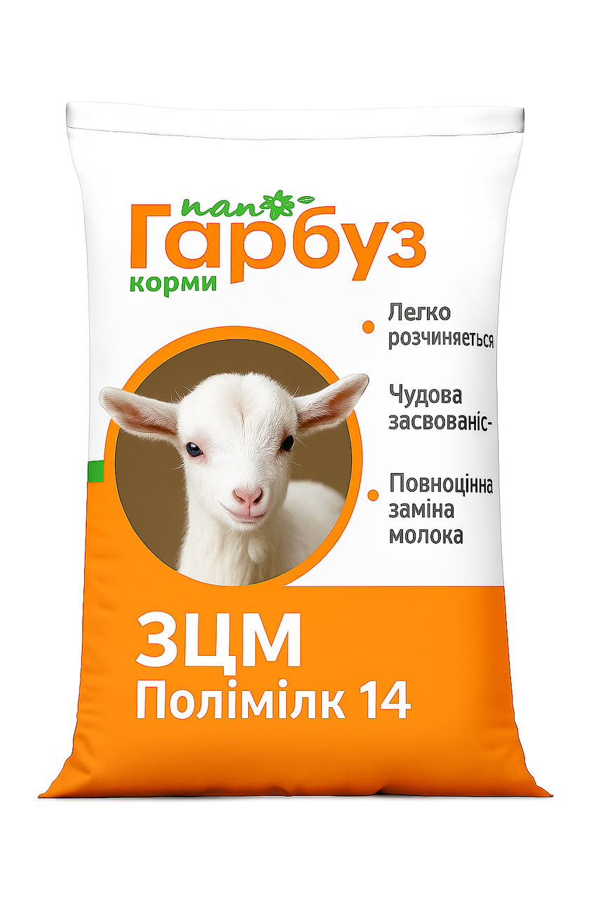Корм ЗЦМ Полимилк 14 Пан Тыква для козлят/ягнят и телят от 14 дней жизни 10 кг (35472481)