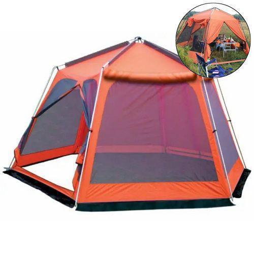 Туристическая беседка-палатка Tramp Lite Mosquito 4,3х3,7х2,25 м Оранжевый - фото 2