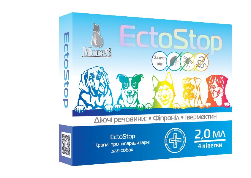 Капли противопаразитарные EctoStop для котов до 4 кг 4 пипетки (НФ-00003275)