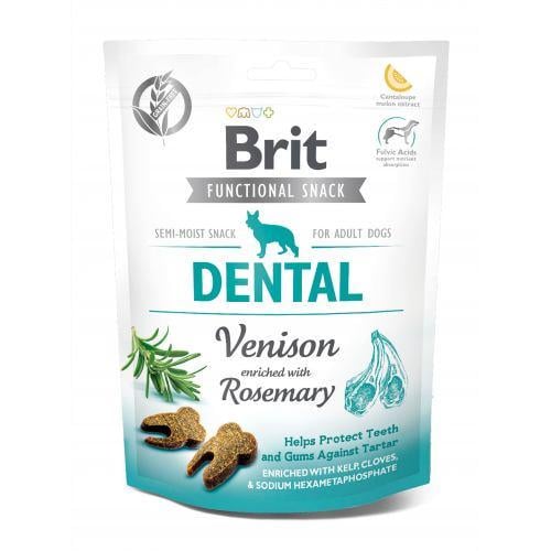 Ласощі функціональні Brit Care Dental оленина з розмарином для собак 150 г Ласощі функціональні Brit Care Dental оленина з розмарином для собак 150 г