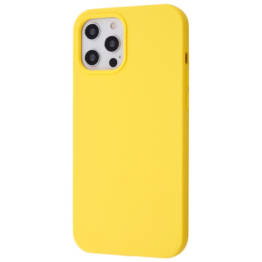 Чохол із м'якою підкладкою WAVE Full Silicone Cover iPhone 12 Pro Max yellow Жовтий