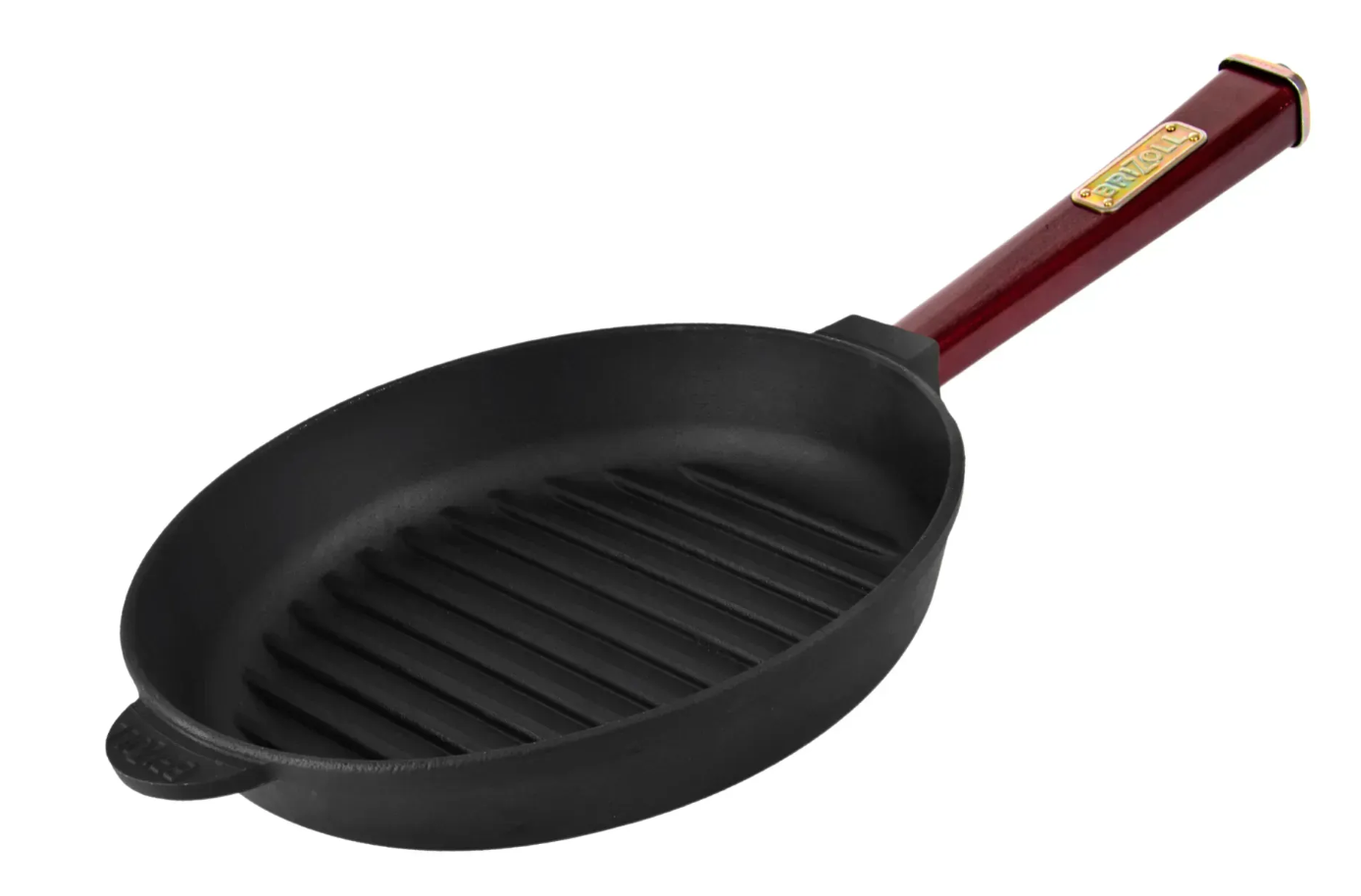 Сковорода-гриль чугунная Brizoll Optima‑Bordo 280х50 мм Бордовый (O2850G-P2)