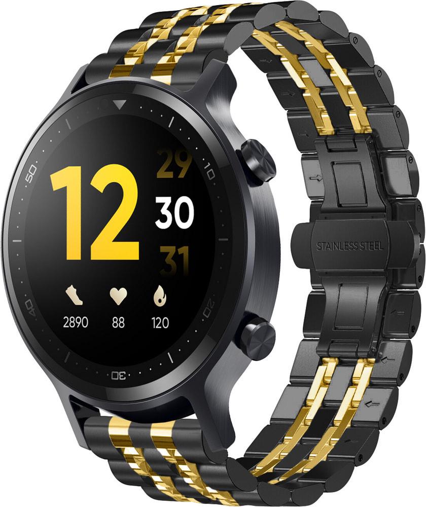 Браслет металлический Spinye Line для Realme Watch S Black Gold (28989-02)