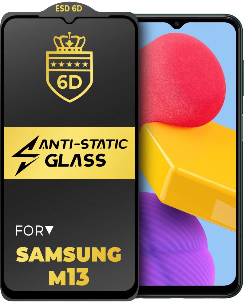 Стекло защитное 6D Anti-Static Samsung Galaxy M13 M135 Glass Shield (34231)