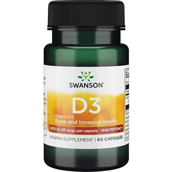 Витамин D Swanson Vitamin D3 Higher Potency 1.000 IU 60 Caps