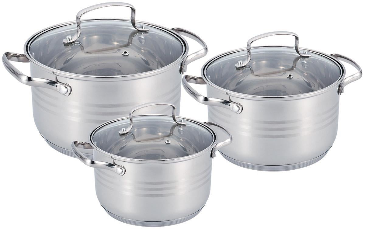Набор кастрюль Benson 6 пр. из нержавеющей стали (BN-201)