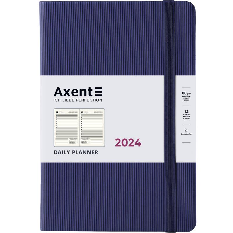Дневник 2024 Axent Partner Lines 145х210 мм 184 л. Темно-синий (8815-24-02-A)