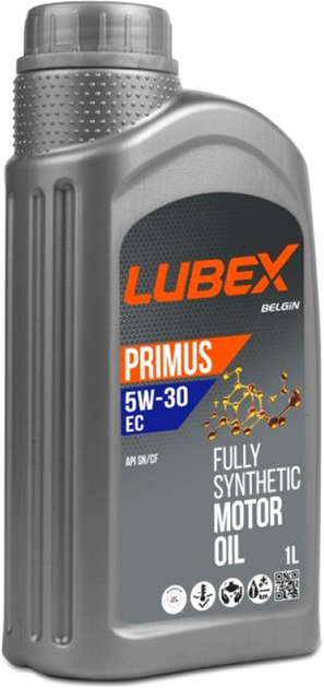 Моторное масло LUBEX PRIMUS EC PLUS 5w30 1 л API SQ-RC GM Dexos1 Gen2