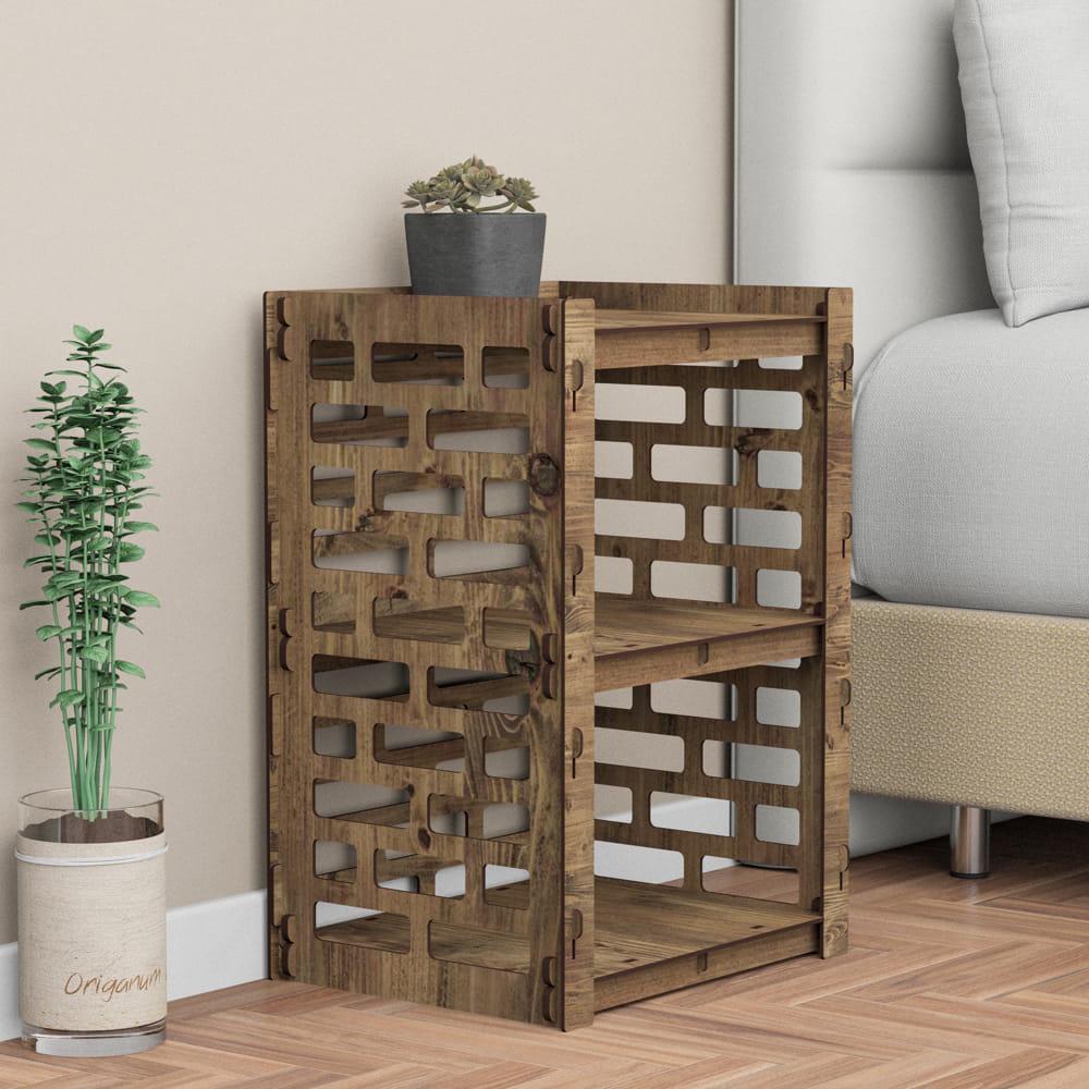 Тумба приліжкова дерев'яна Hexagonica Brickwall 600х413х345 мм (111640) - фото 3 Тумба приліжкова дерев'яна Hexagonica Brickwall 600х413х345 мм (111640) - фото 3