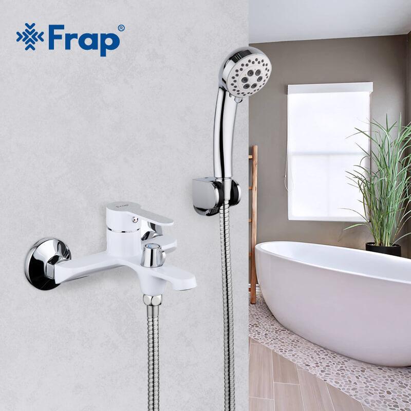 Змішувач для ванни Frap H41 F3241 Білий/Хром - фото 2 Змішувач для ванни Frap H41 F3241 Білий/Хром - фото 2
