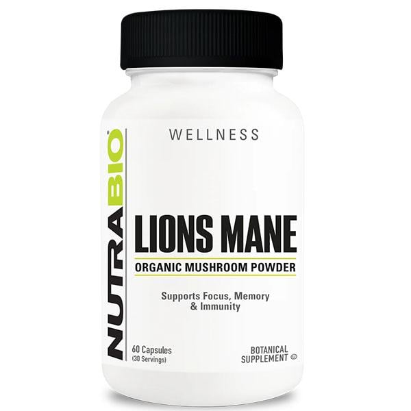 Комплекс грибной NutraBio Lion Main Organic Mushroom Powder 500 мг 60 капс. (000027214)