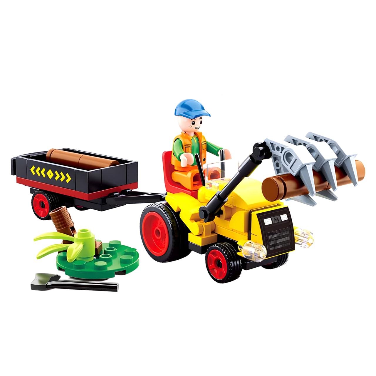Конструктор Sluban Трактор с прицепом 110 деталей (M38-B0777)