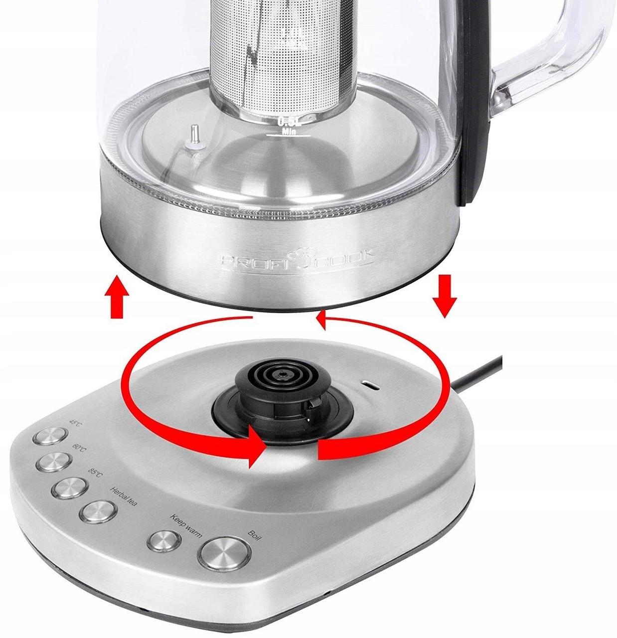 Чайник скляний ProfiCook PC-WKS (1167) - фото 4 Чайник скляний ProfiCook PC-WKS (1167) - фото 4