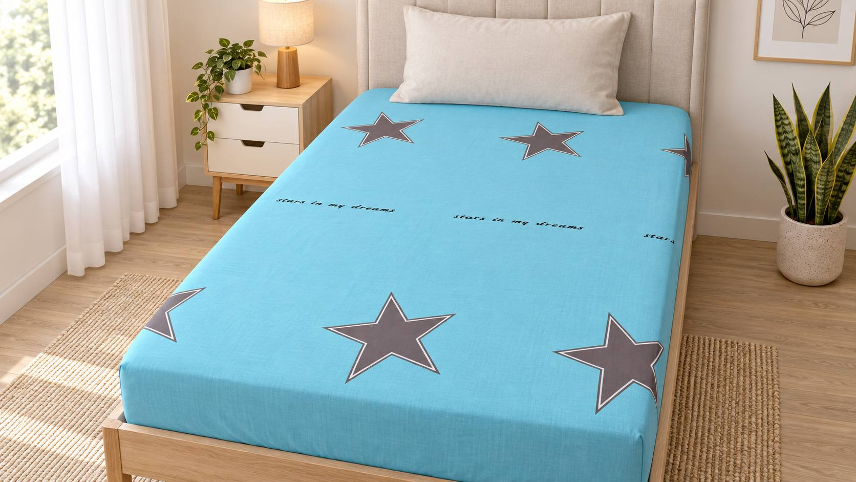 Простыня из бязи Stars in My Dreams 150х220 см (G-SMD123/x150)