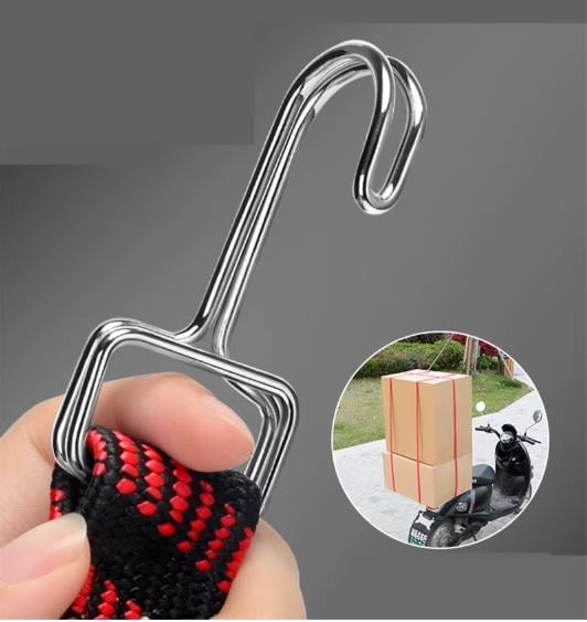 Резинка крепежная на багажник с крючками двойная 2,4 м - фото 4 Резинка крепежная на багажник с крючками двойная 2,4 м - фото 4