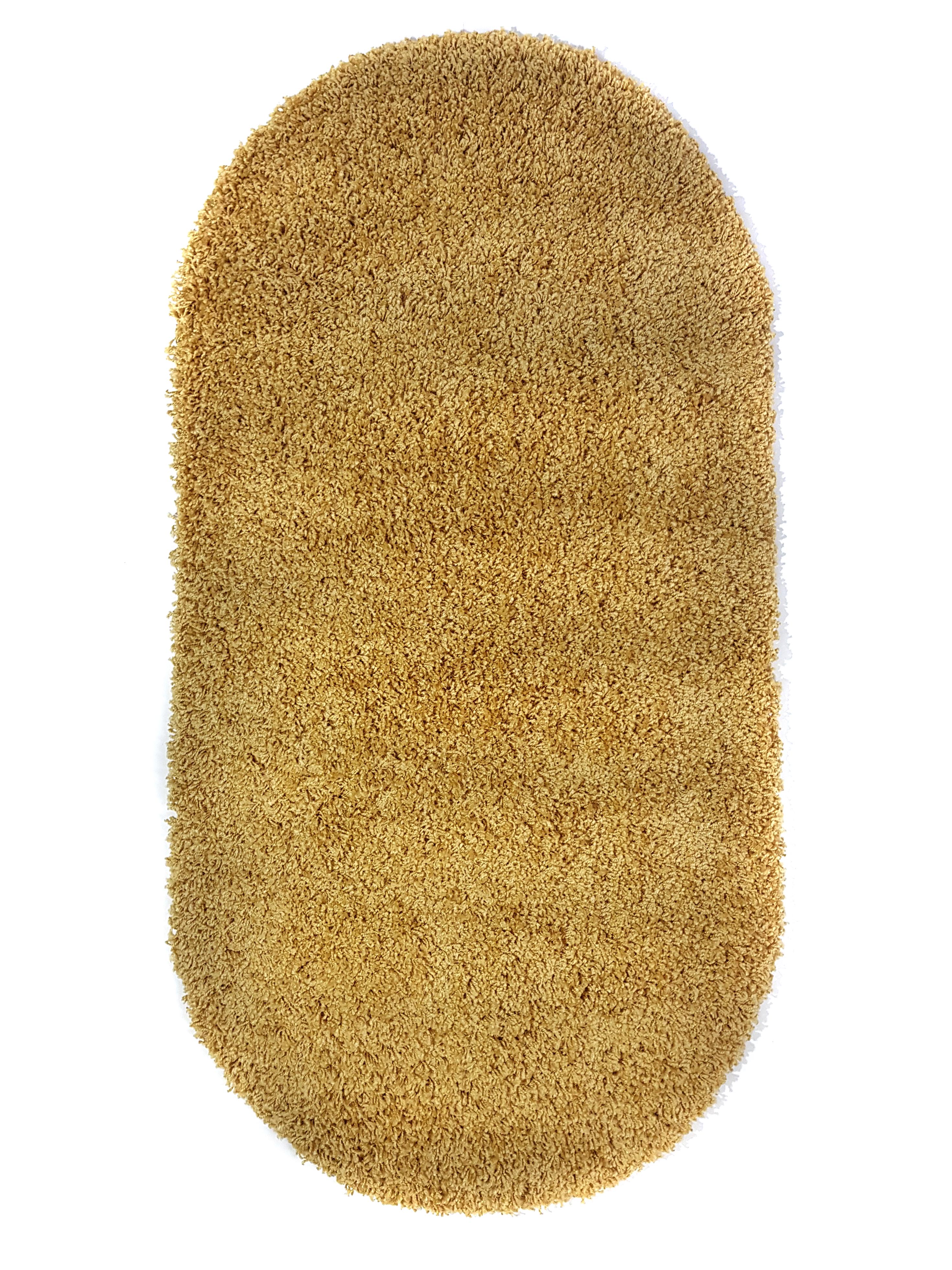 Ковер с высоким ворсом Super Lux Shaggy 70x140 см овал Песочный (6365AEL)