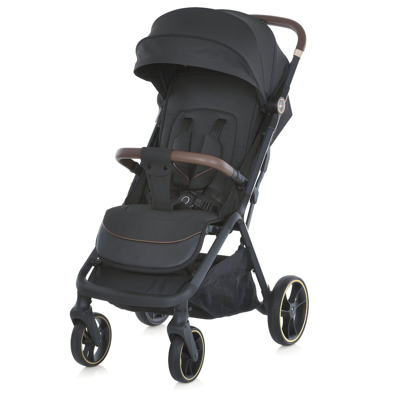 Коляска-книжка прогулянкова El Camino ME 1127-G BEYA з 5-точковими ременями безпеки Black (24021705)