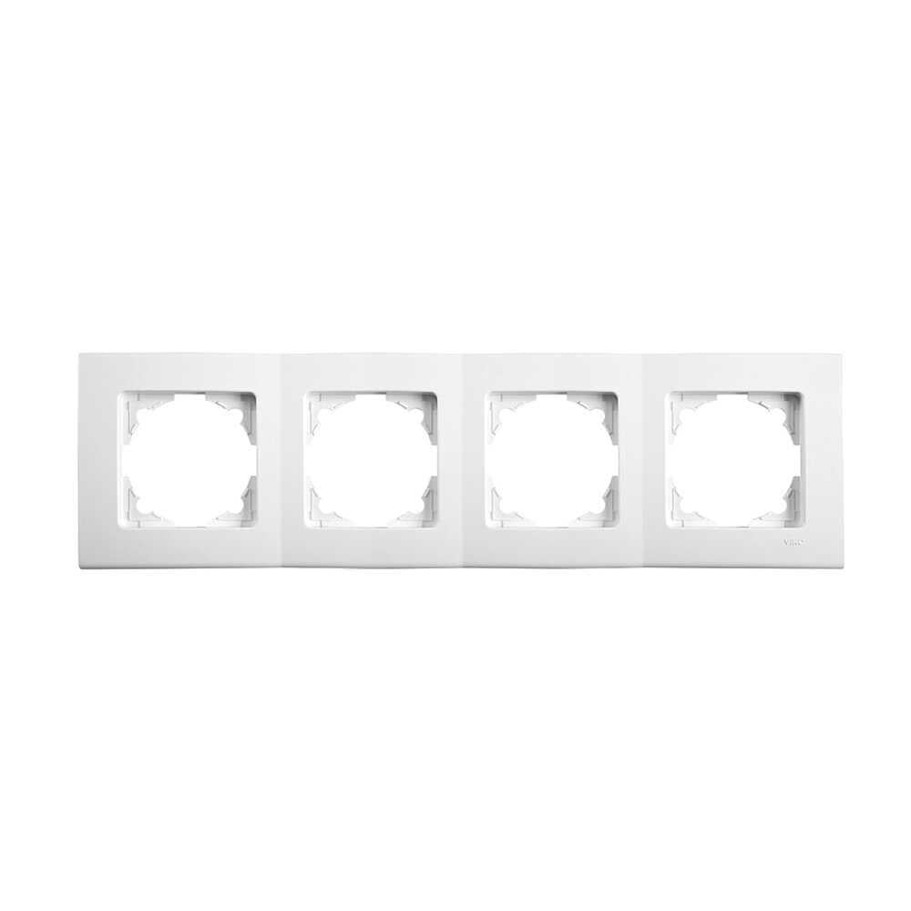 Рамка VIKO Linnera на четыре поста горизонтальная Белый (21304-е)