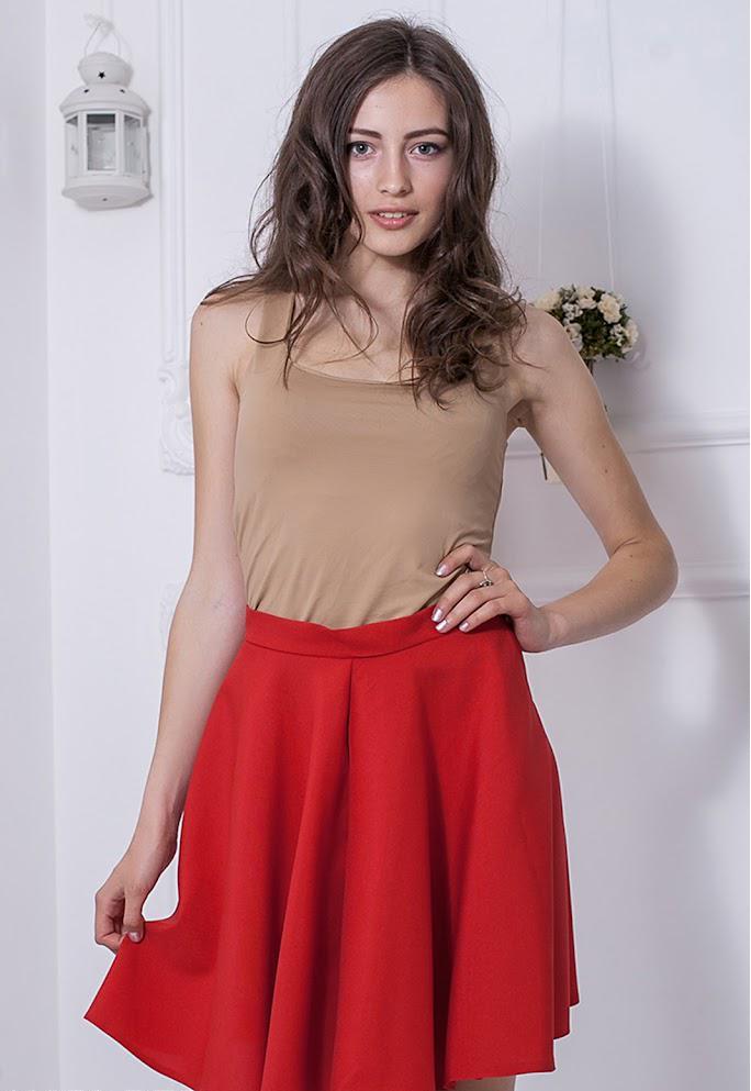 Юбка женская солнце-клеш Podium 11850-RED M Красный