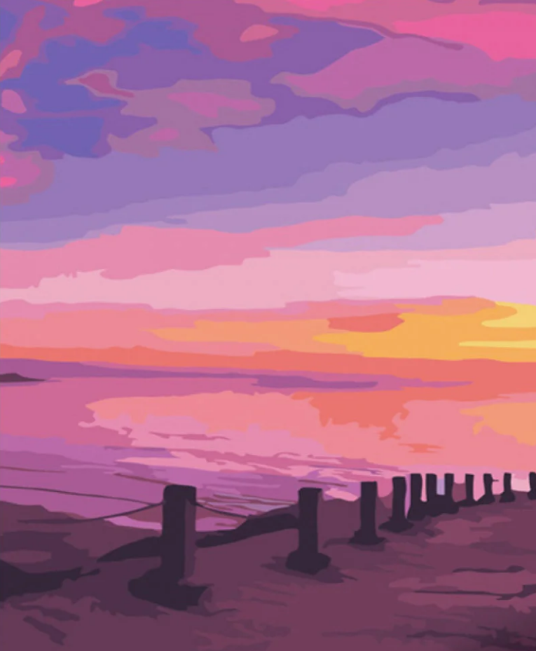 Картина по номерам Strateg Розовый закат 40x50 см (GS601)