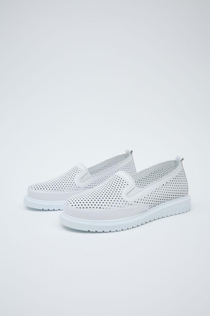 Мокасины женские Anna Lucci кожаные р. 41 Белый (198080) - фото 5