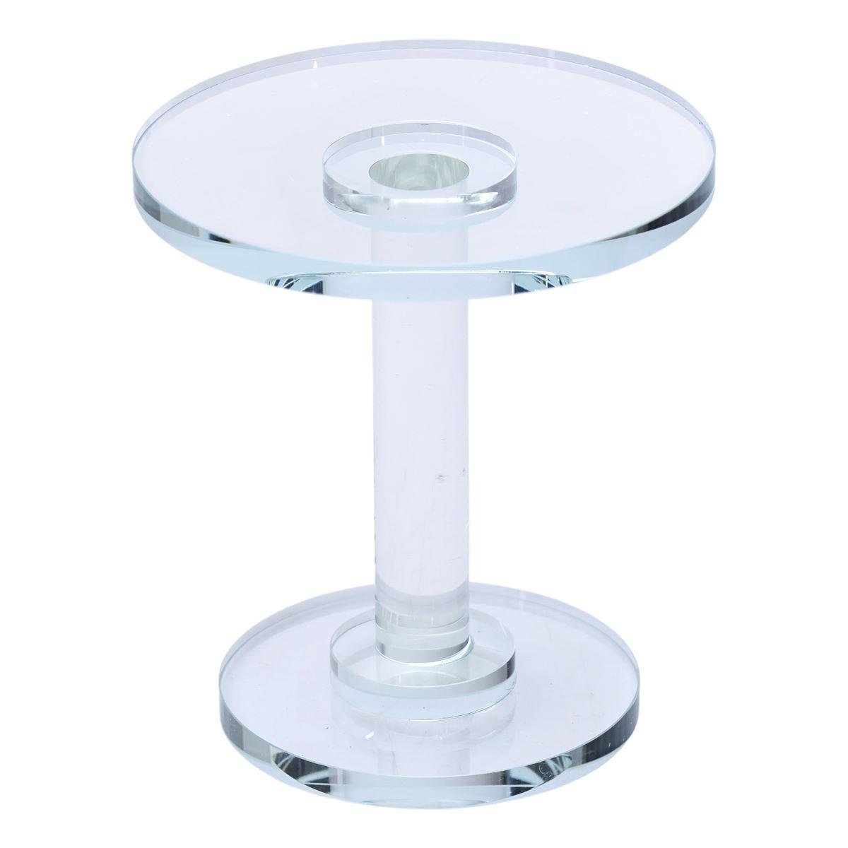 Тортовница круглая стеклянная на ножке HP-4-69L 12х13,5 см (A-034107) - фото 2