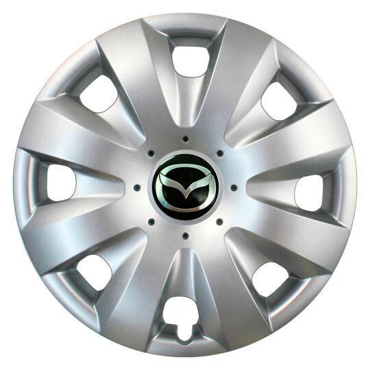 Автомобильные колпаки SKS 321 R15 с логотипом Mazda 4 шт. Серебристый