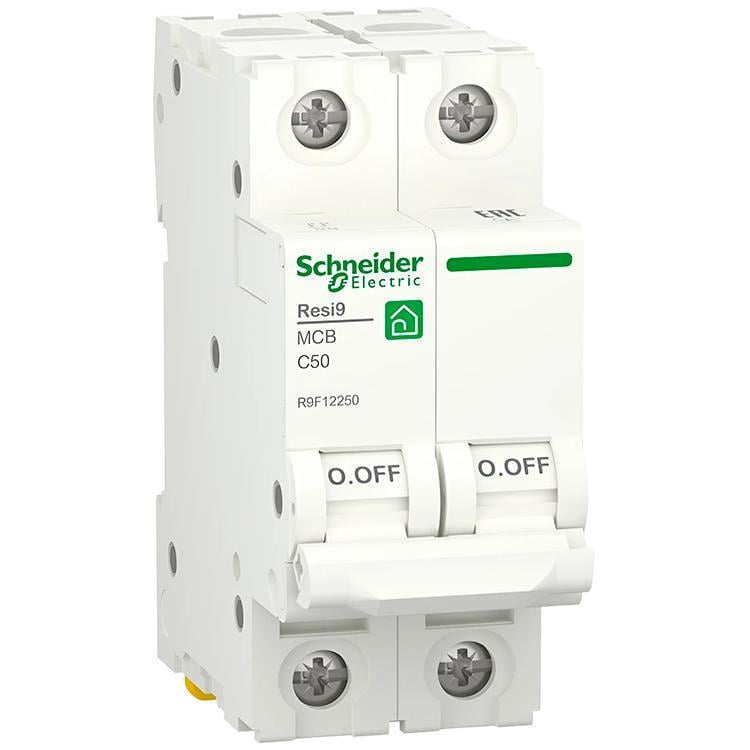 Автоматический выключатель Schneider Electric RESI9 6кА 2P 50A C (R9F12250) Автоматический выключатель Schneider Electric RESI9 6кА 2P 50A C (R9F12250)
