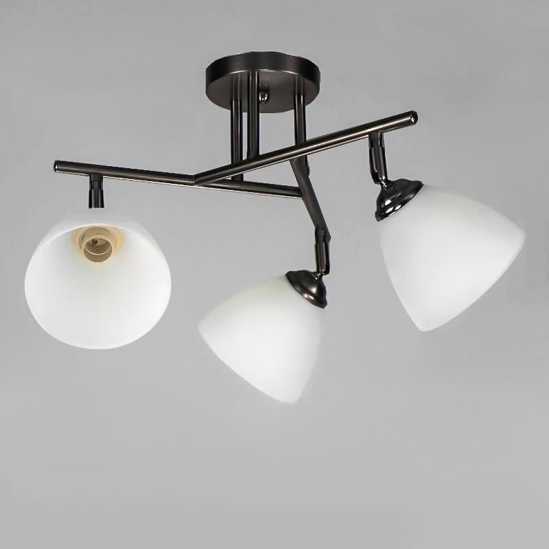 Люстра потолочная Light House NM-15993/3 ZZH+WT на три лампы Черный хром