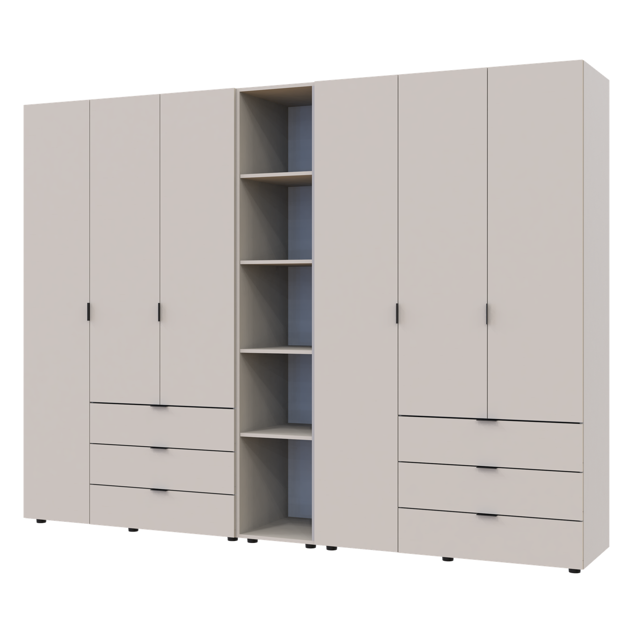 Комплект шкафов для одежды Doros Гелар 270,6х49,5х203,4 см 3 шт. Кашемир (DRS-011252)