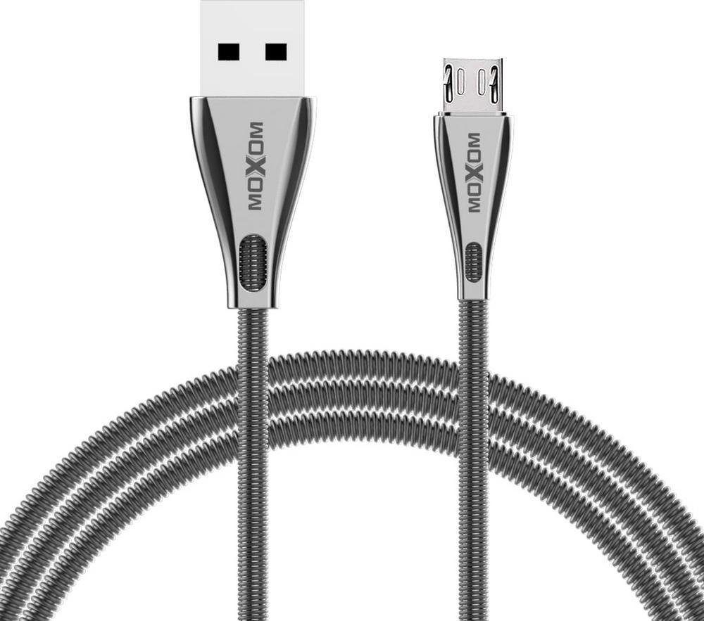 Кабель интерфейсный Moxom micro USB СС-31 2,4A Silver (37000)