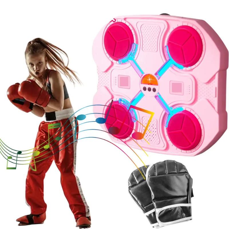 Тренажер боксерський настінний з підсвічуванням та музикою 32х28 см Рожевий (2479517858) - фото 6 Тренажер боксерський настінний з підсвічуванням та музикою 32х28 см Рожевий (2479517858) - фото 6