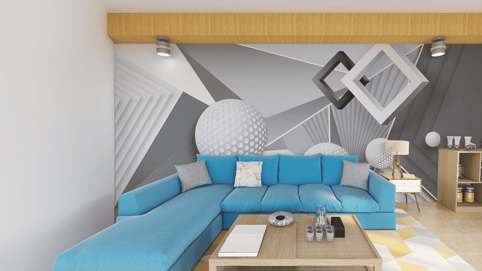 Фотошпалери флізелінові Styleo Print-walls Кубічний код 0723 300х250 см (Pw-0723/2)