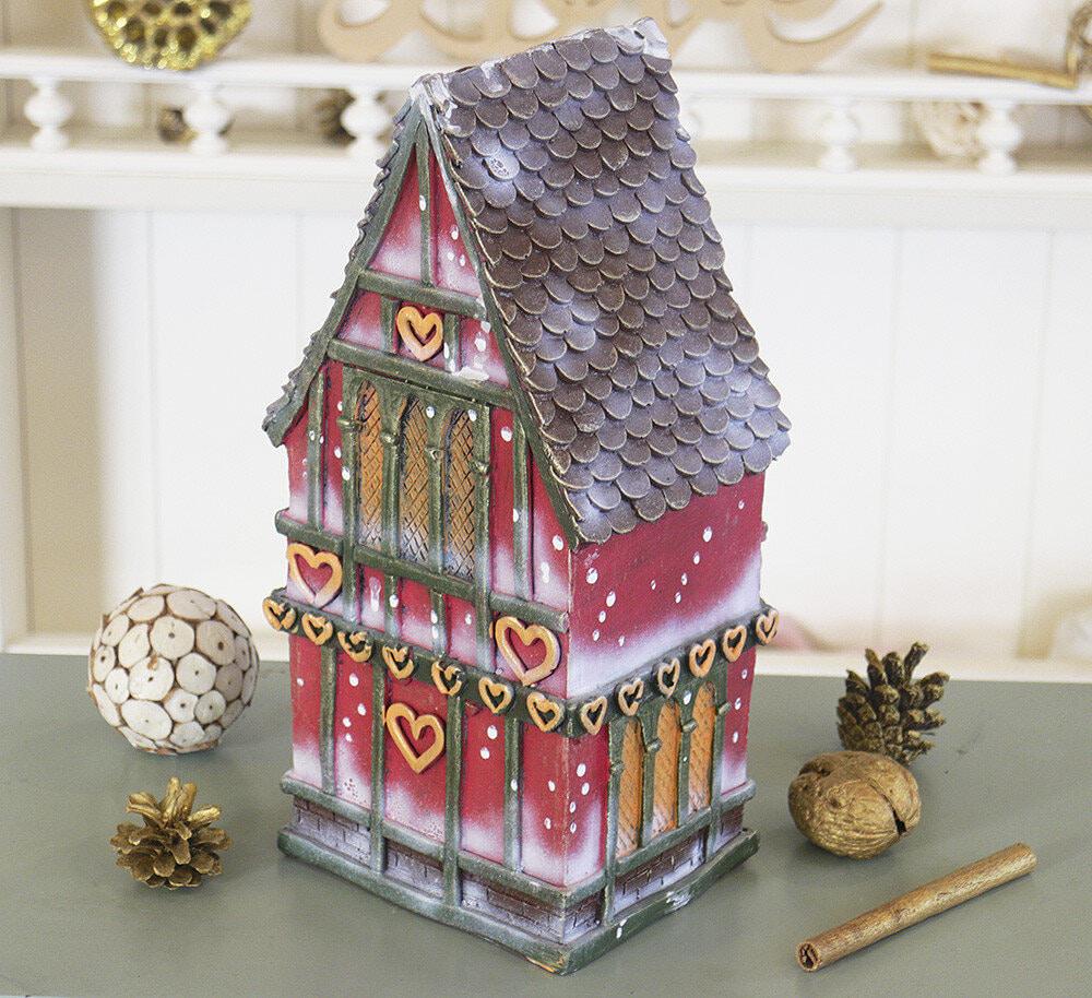 Копилка Гранд Презент Домик Новогодний Красный (КГ602-2) - фото 3