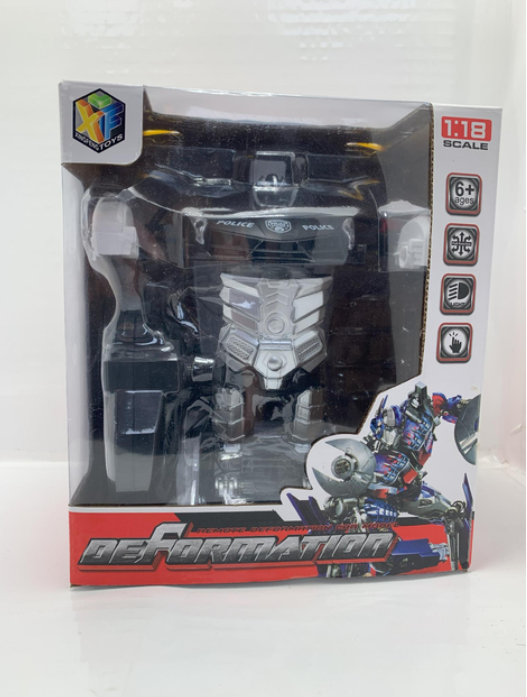 Поліцейська машина на радіокеруванні 27-9 KX трансформер, підсвічування, обертання на 360°, масштаб 1:18, куль