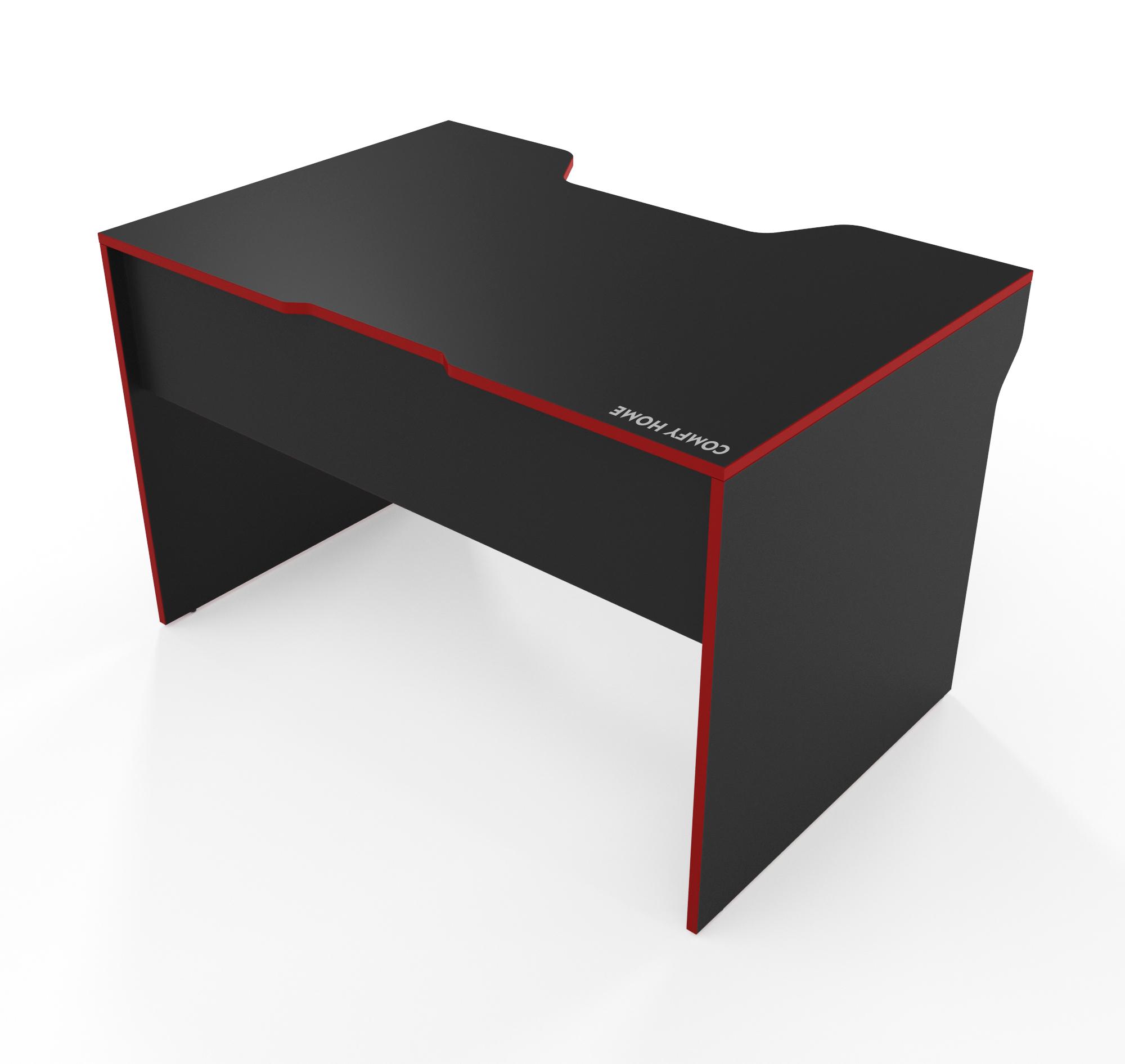 Стол геймерский Zeus Comfy-Home Lyu Kan ламинированная ДСП Черный/Красный (45758)
