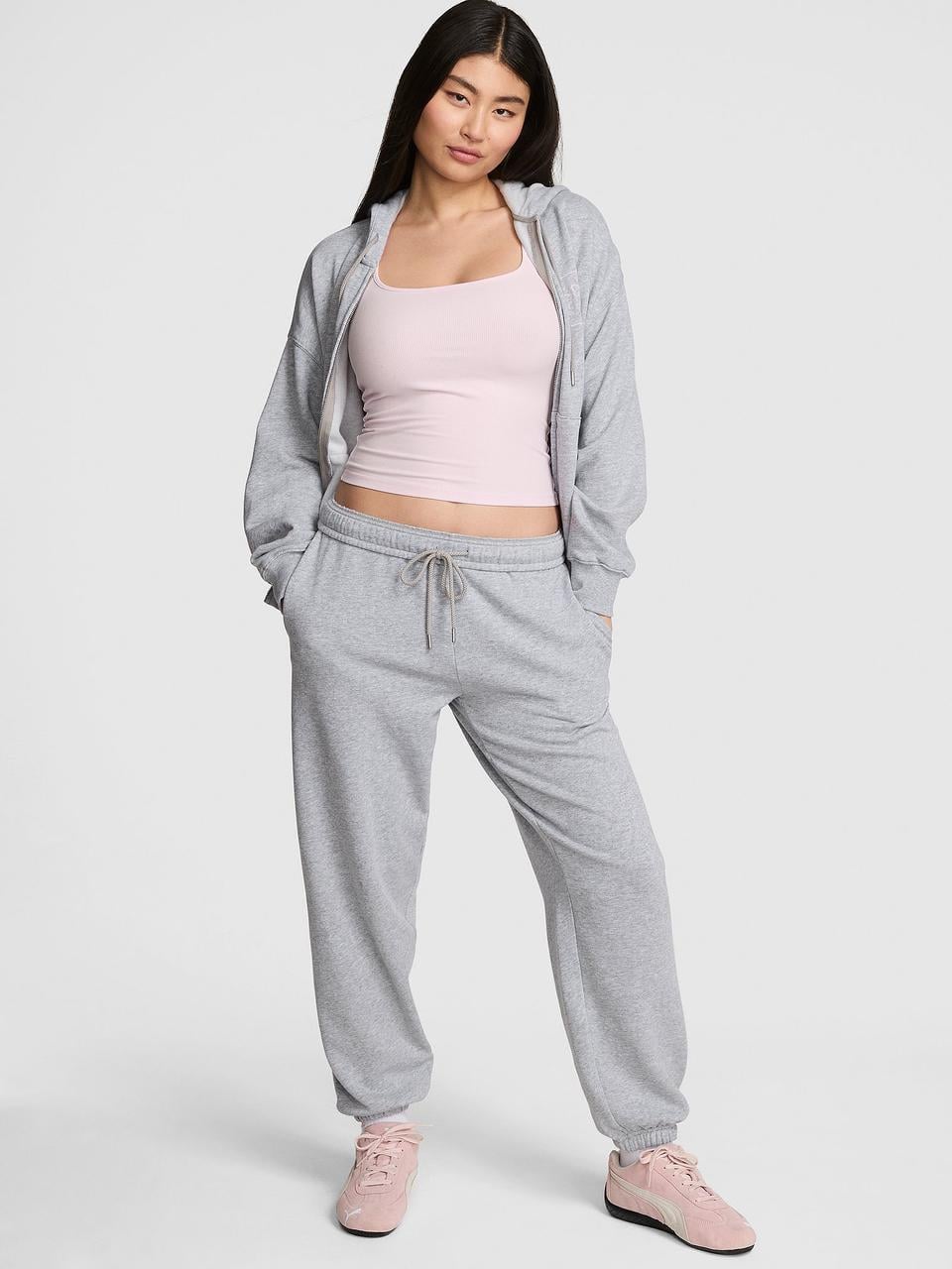 Спортивные джогеры женские Victoria's Secret Campus Fleece Sweatpants S Серый (2958896581)