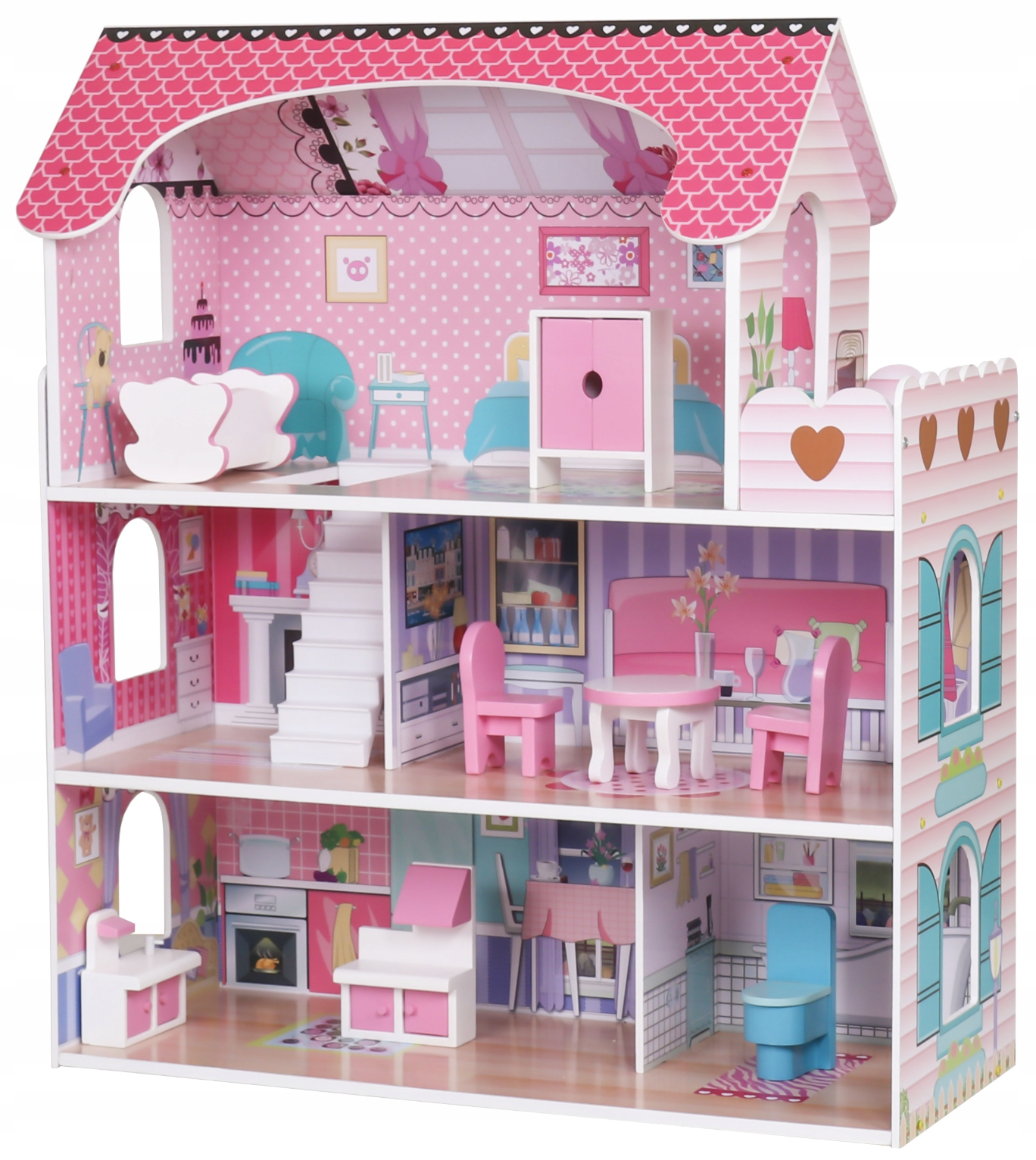 Кукольный домик деревянный PrincessDream с мебелью и террасой (2796178532) Кукольный домик деревянный PrincessDream с мебелью и террасой (2796178532)