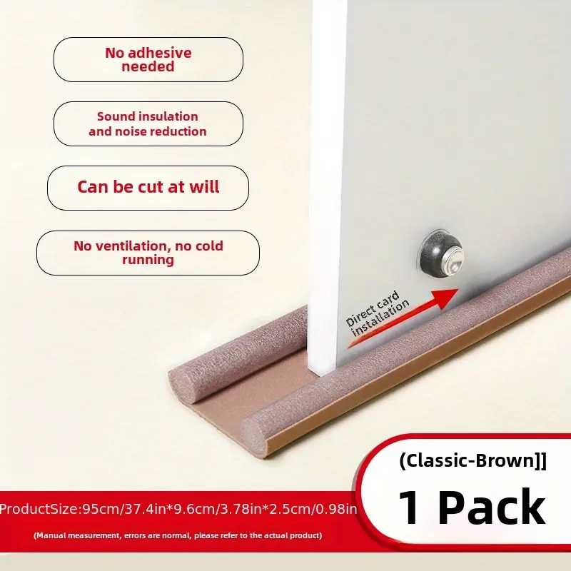 Уплотнитель двойной для низа дверей 95 см Коричневый (2611813507) - фото 10